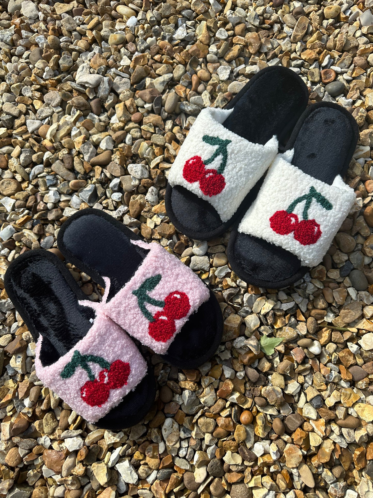 Cherry Open Toe Slippers