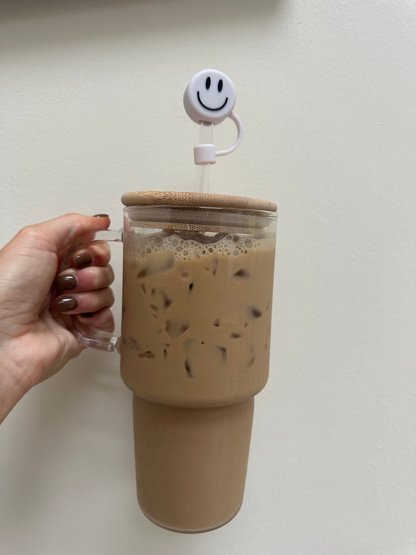 Smiley face Straw Toppers