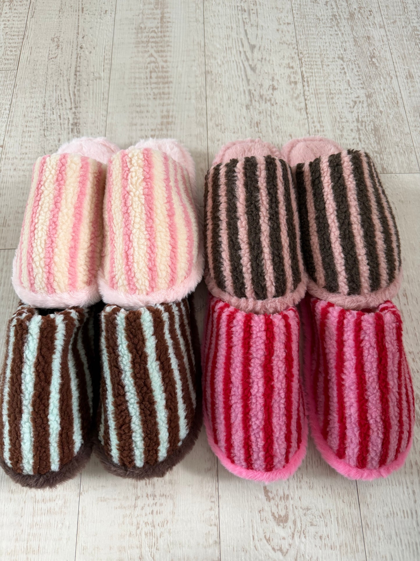 V-DAY Stripe Slippers