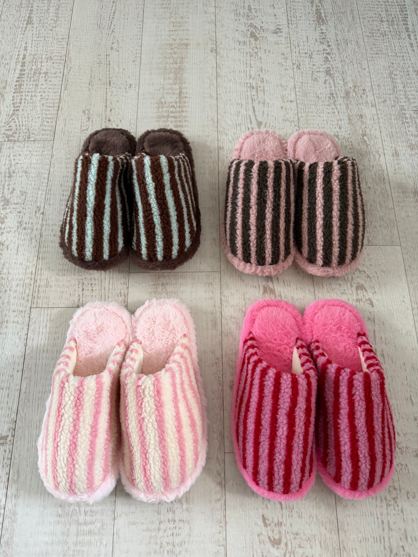 V-DAY Stripe Slippers