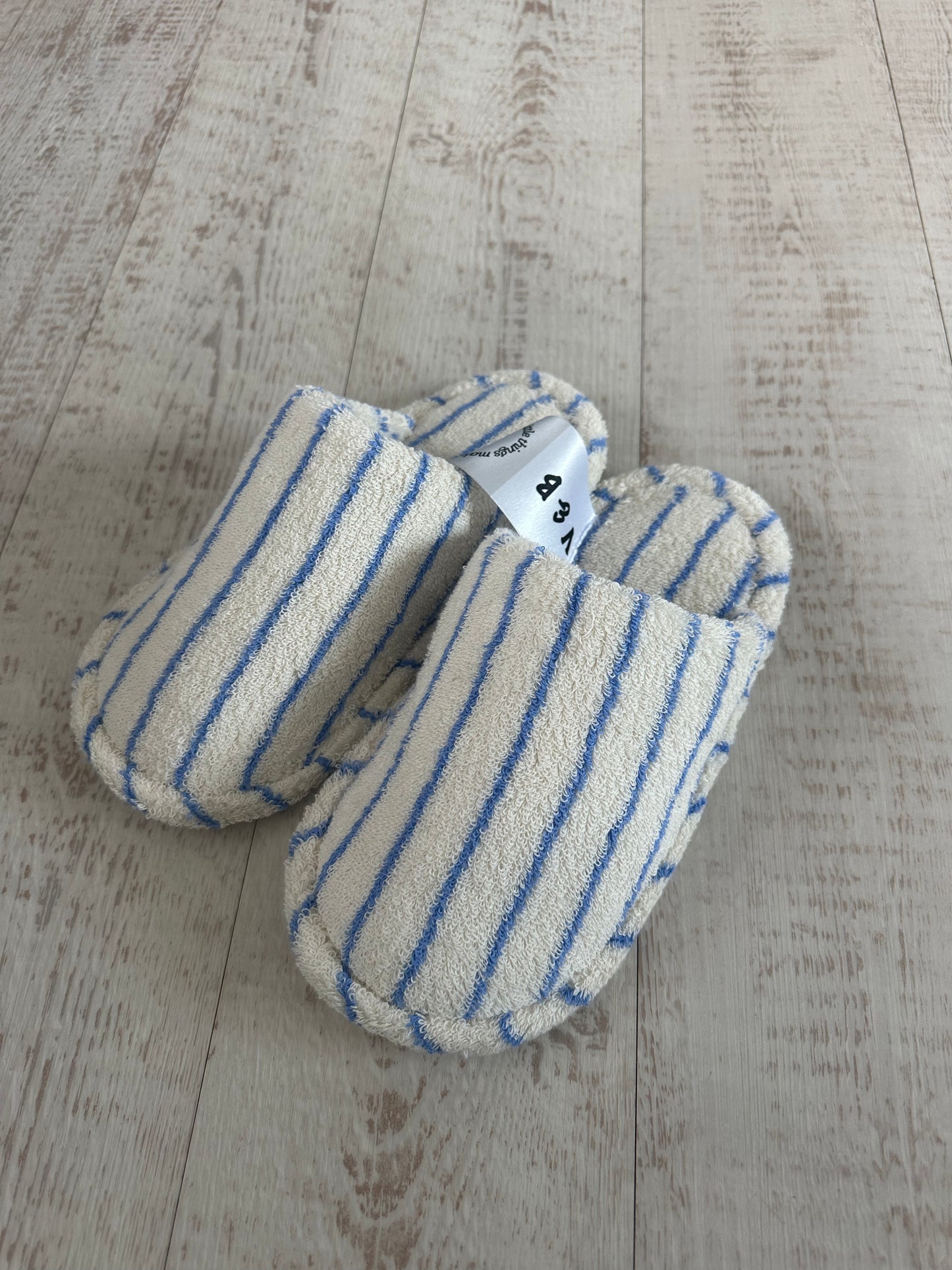 Stripe Towelling Slippers