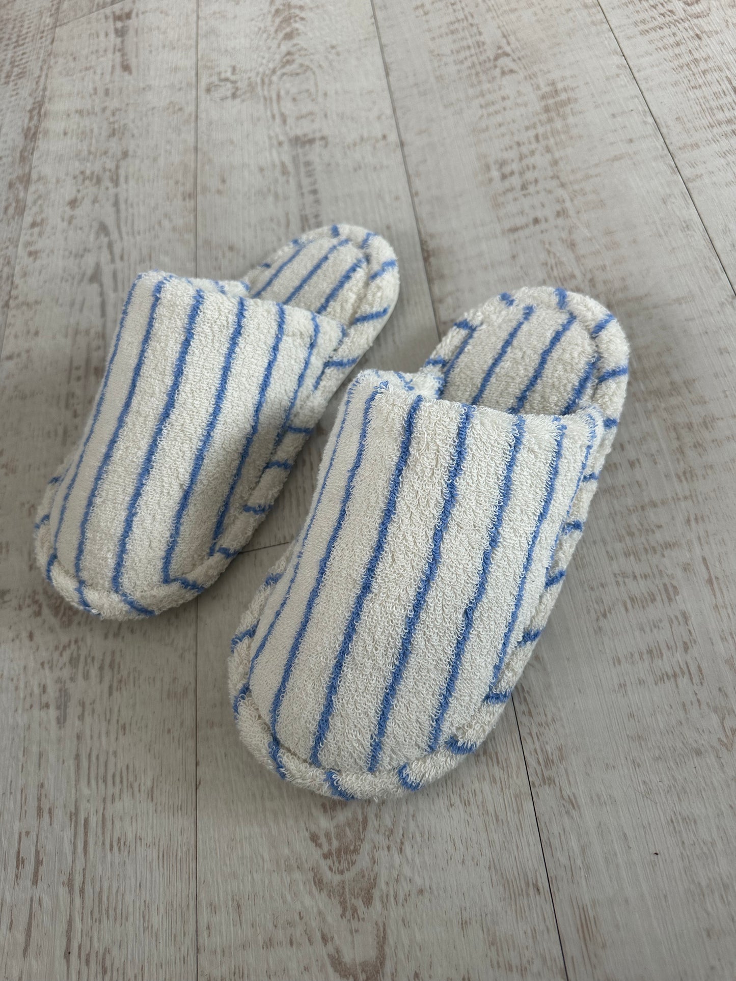 Stripe Towelling Slippers
