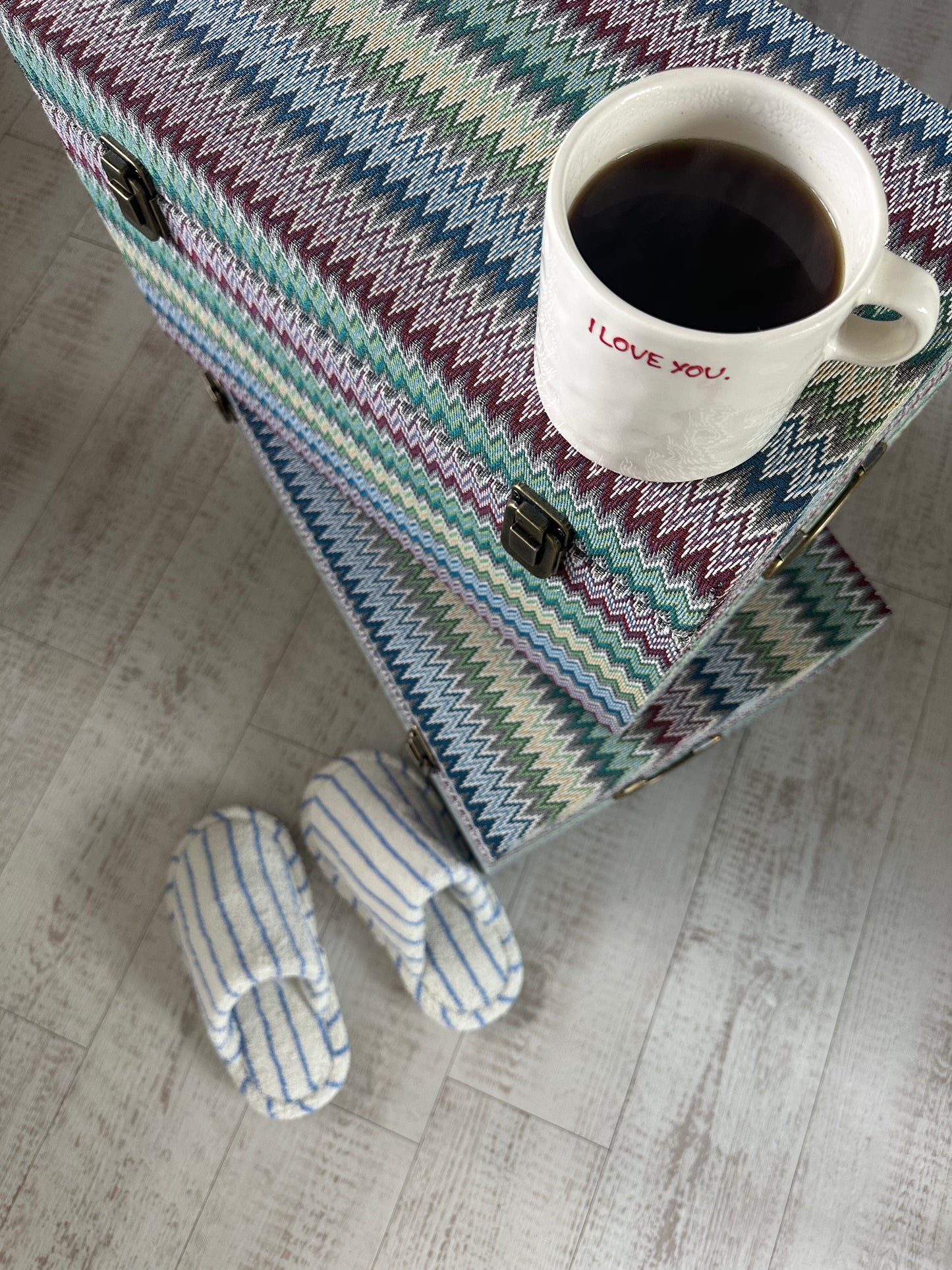 Stripe Towelling Slippers