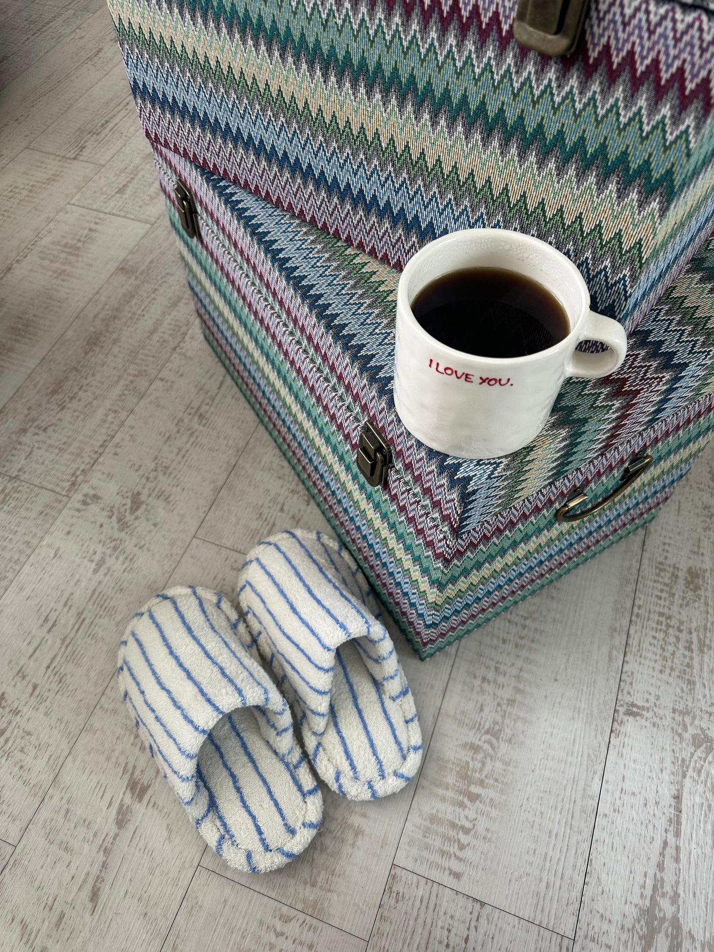 Stripe Towelling Slippers