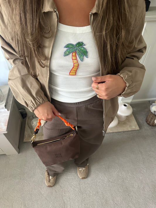 Palm Tree Beaded Vest