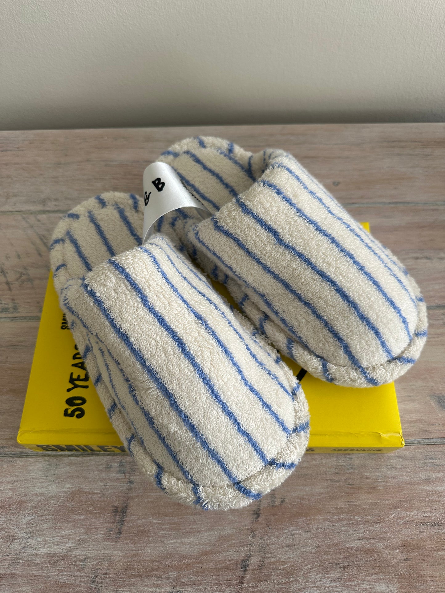 Stripe Towelling Slippers