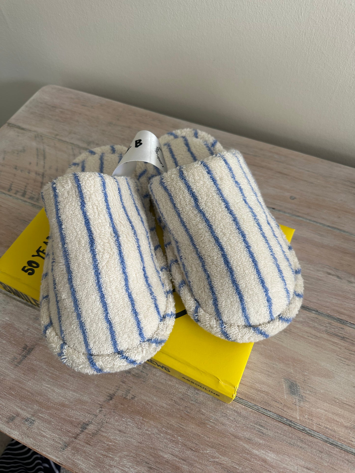 Stripe Towelling Slippers