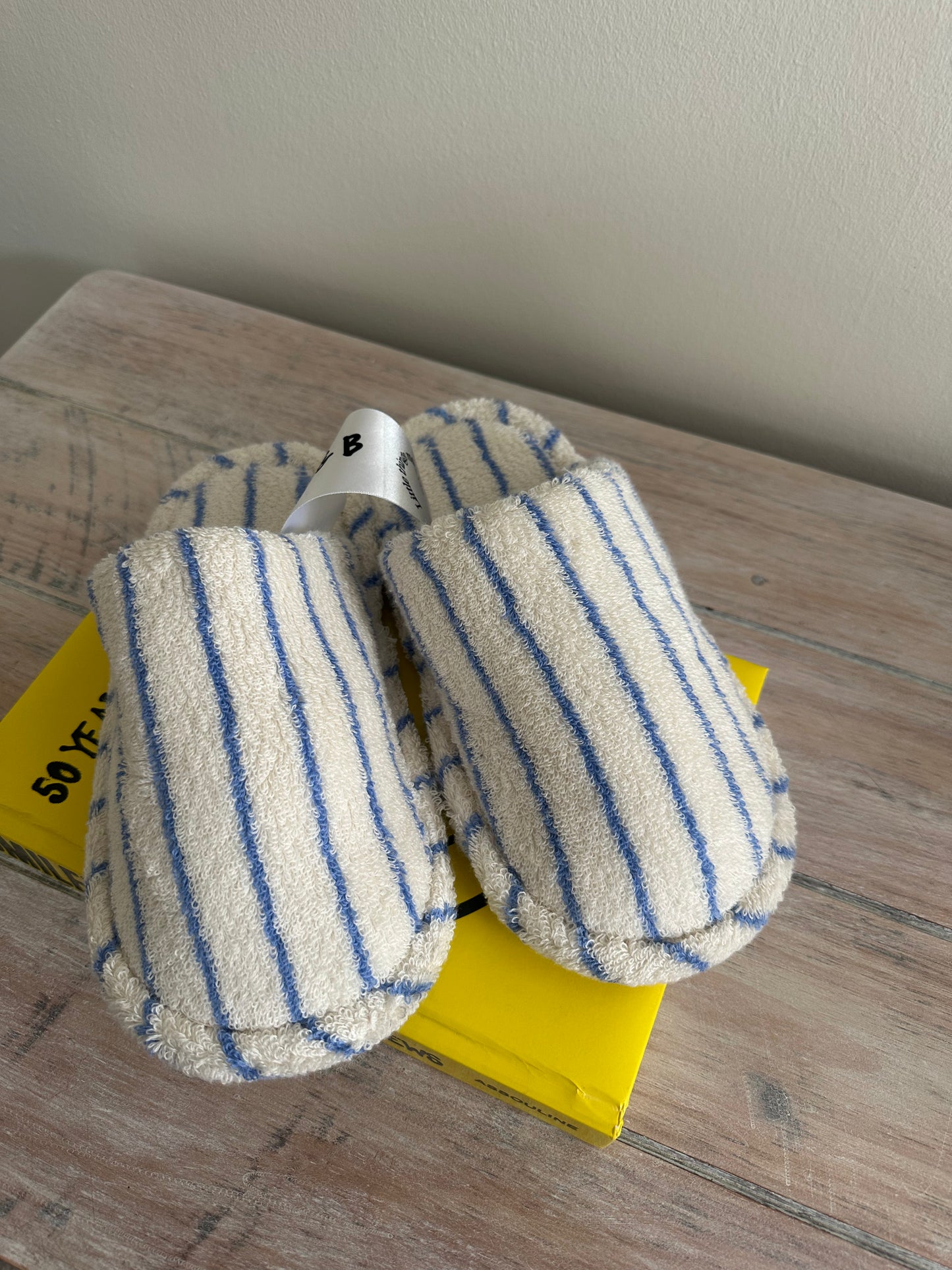 Stripe Towelling Slippers