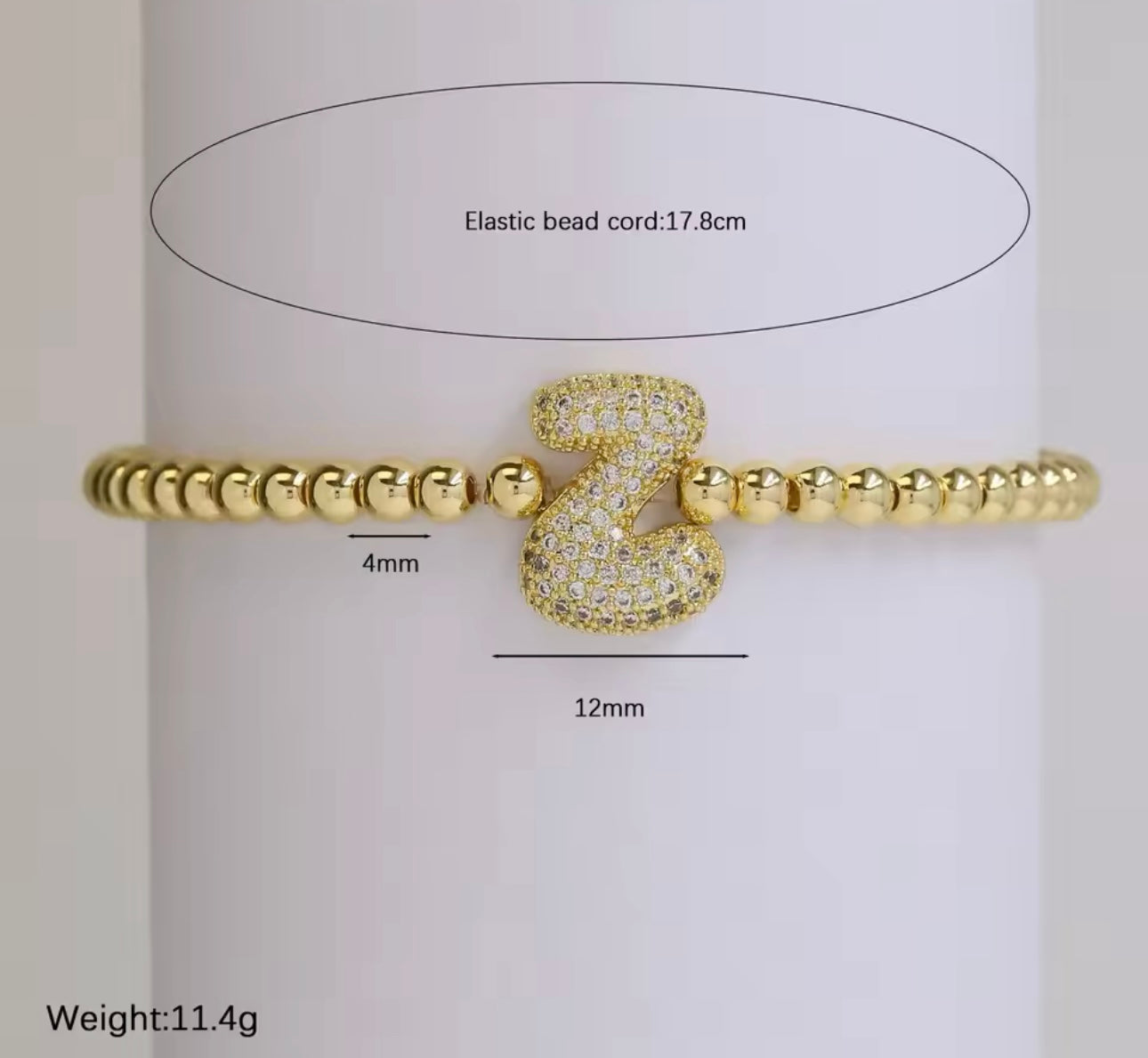 Jumbo Initial Bracelet