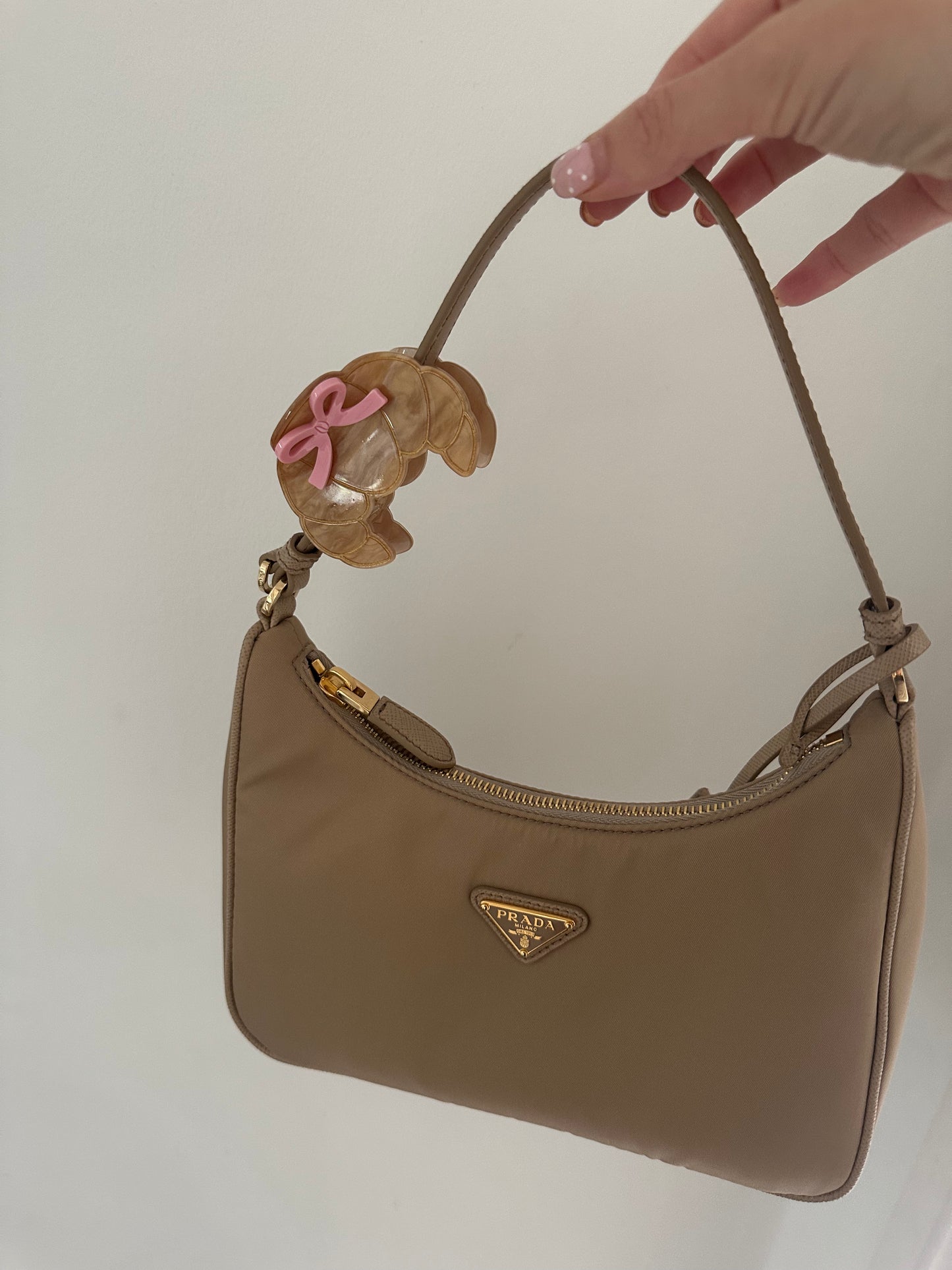 Croissant Bow Claw Clip