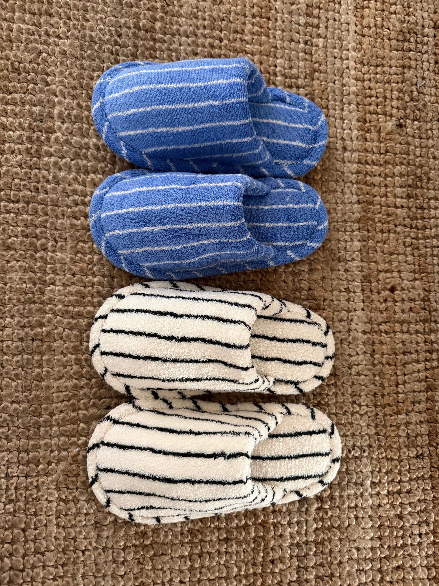Stripe Towelling Slippers