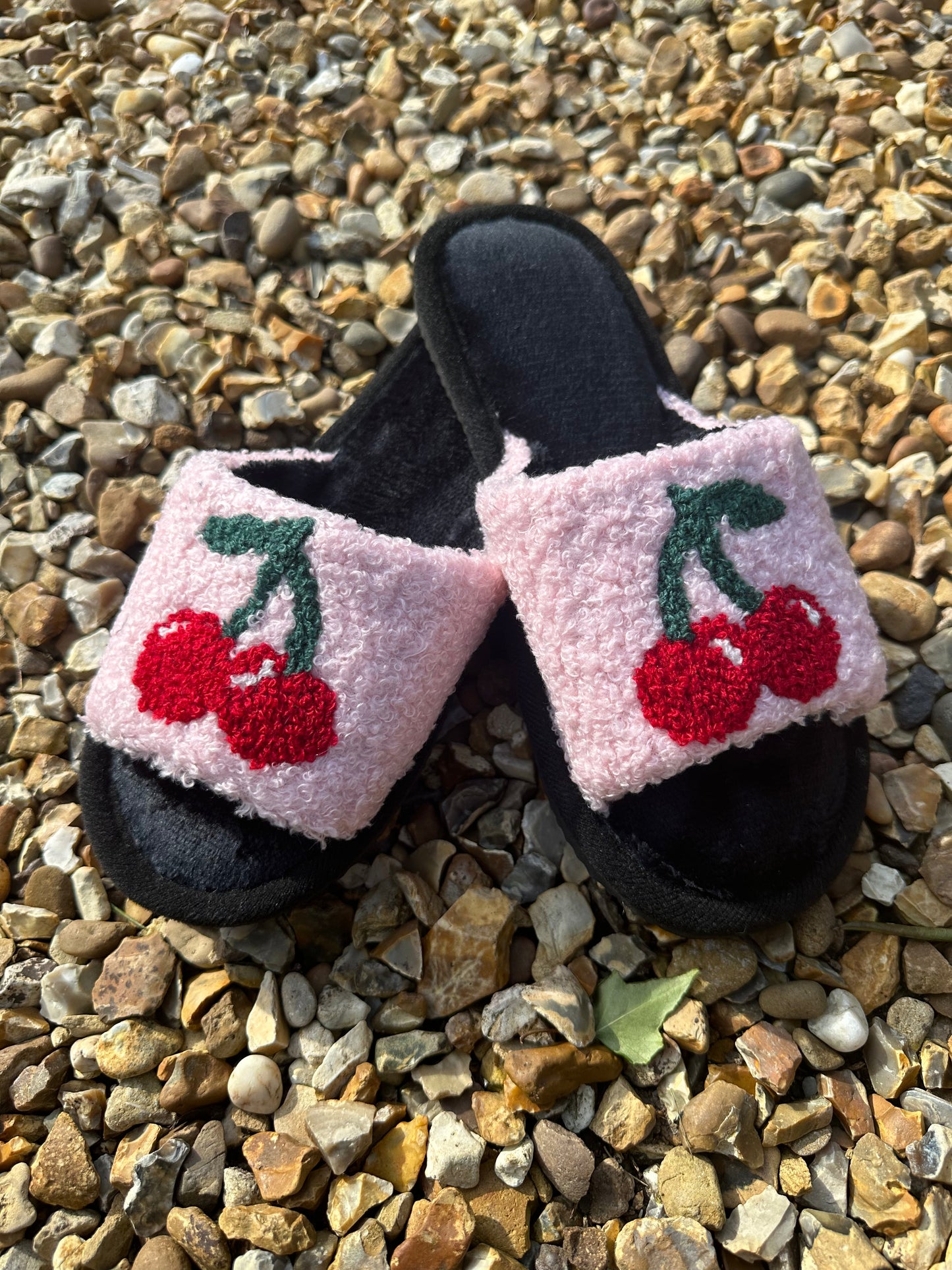 Cherry Open Toe Slippers