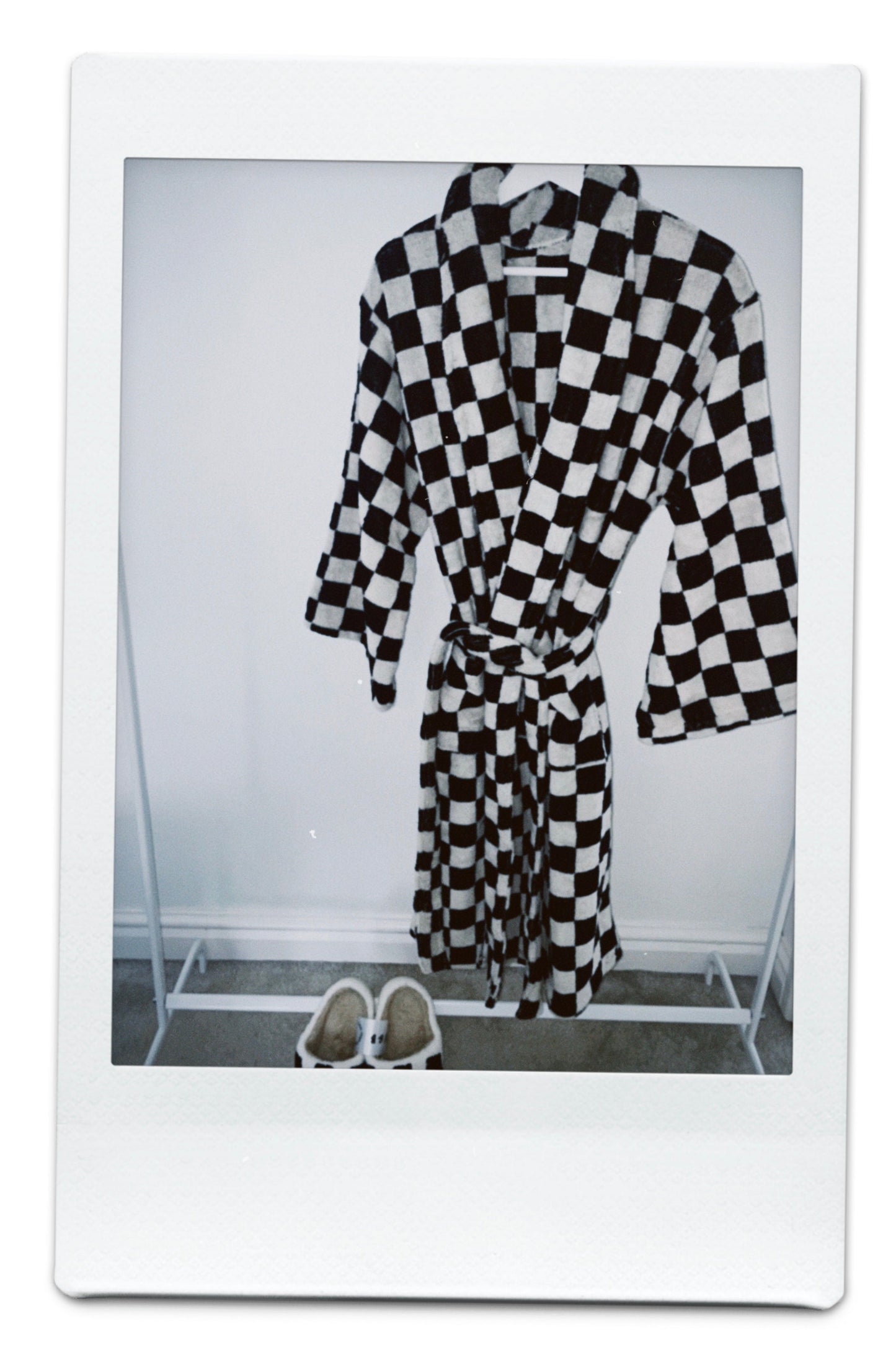 Checkered Towelling Dressing Gown